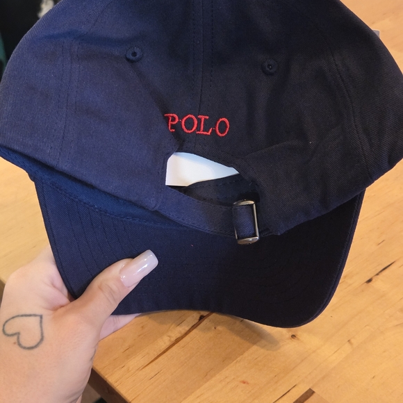 Ralph Lauren Navy Blue Cap with Red Logo - Picture 5 of 6